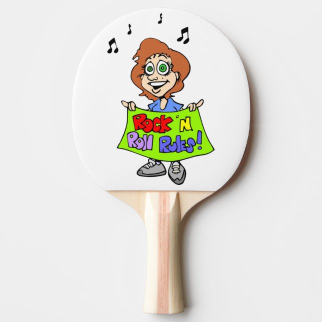 ROCK 'N ROLL RULES PING PONG PADDLE (Front)
