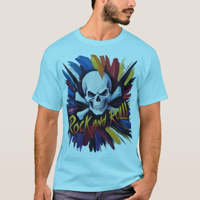 Rock 'n' Roll Skull T-Shirt (Front)