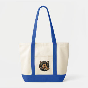 Rock N Roll Soul Vintage Cat Guitarist Tote Bag