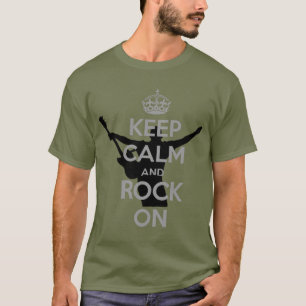 Rock n Roll Theme Keep Calm and Rock On T-Shirt