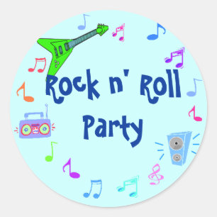 Rock N Roll Theme Stickers