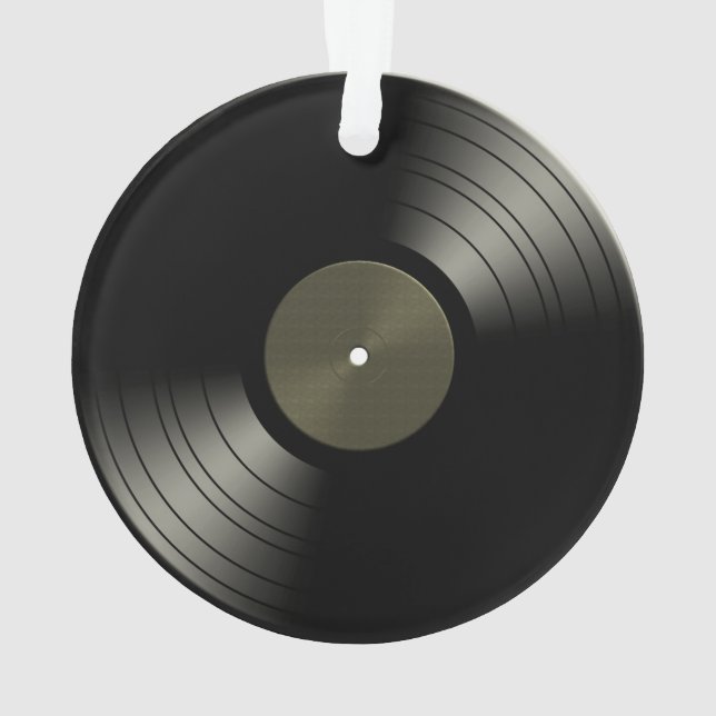 Rock n Roll Vinyl Record Album Ornament (Back)