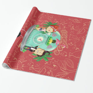 Rock ‘n’ Roll Wallclock Wrapping Paper