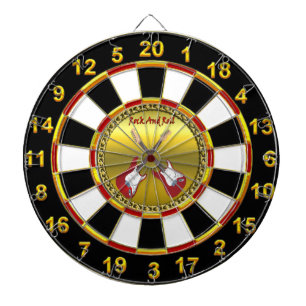 Rock N roll with electric guitars Dartboard