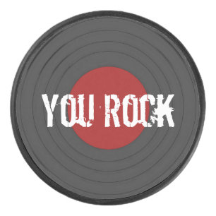 Rock N Roll YOU ROCK Round Hockey Puck