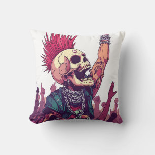 Rock N� Skull � Funny Punk Skeleton Concert Cushion