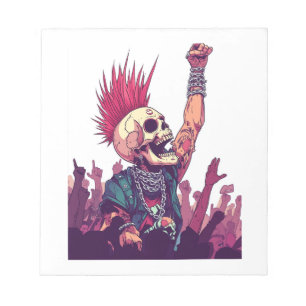 Rock N� Skull � Funny Punk Skeleton Concert Notepad