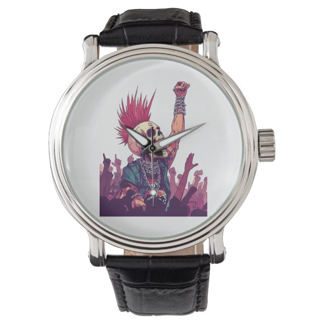 Rock N� Skull � Funny Punk Skeleton Concert Watch (Front)