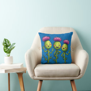 Rock N Thistles Scottish Festival Flowers Cushion