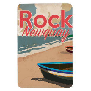 Rock, Newquay Vintage locomotive Travel Poster Magnet