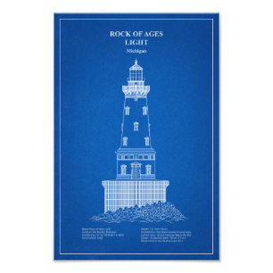 Rock of Ages Lighthouse - Michigan – AD Photo Print