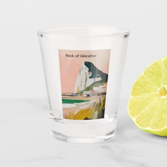 Rock of Gibraltar Shot Glass (Front)
