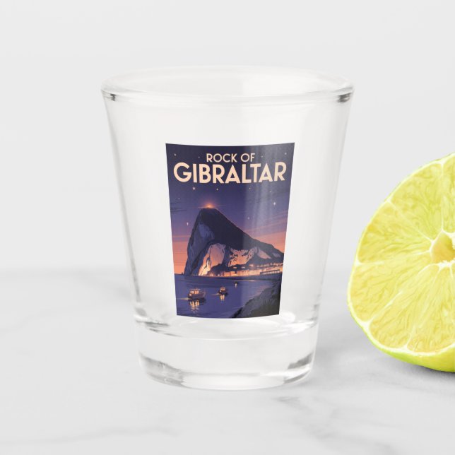 Rock of Gibraltar Shot Glass (Front)