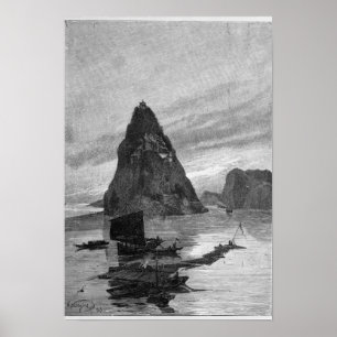 Rock of the Little Orphan on the Yangtze River Poster