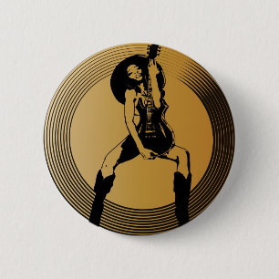 Rock on! 6 cm round badge