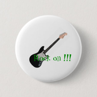 Rock on 6 cm round badge