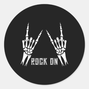 Rock On Band Tees For Women Rock And Roll s For Me Classic Round Sticker
