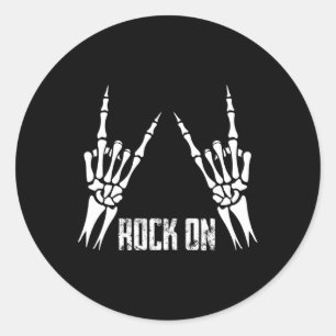 Rock On Band Tees For Women Rock And Roll s For Me Classic Round Sticker