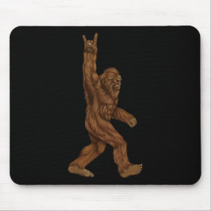 Rock On Bigfoot - Concert Buddy - Hand Drawn Sasqu Mouse Pad
