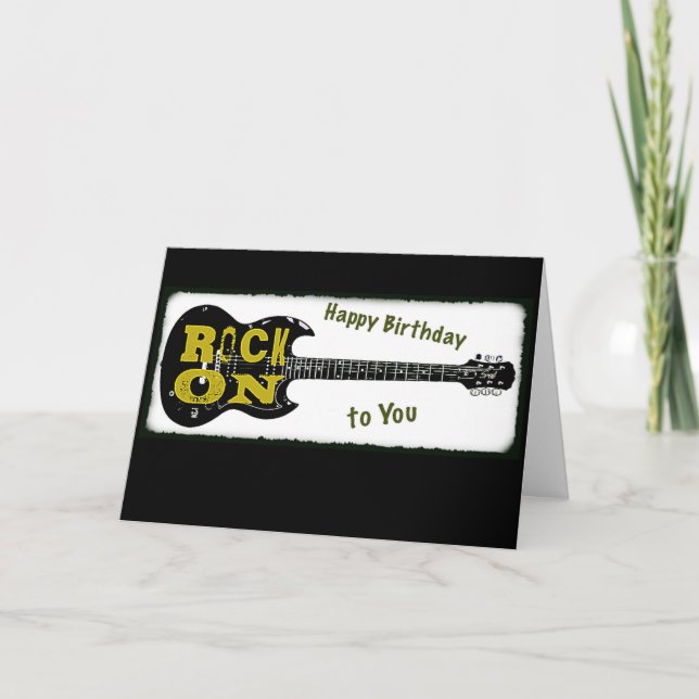 Rock On Birthday Card (Front)