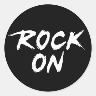 Rock On Classic Round Sticker