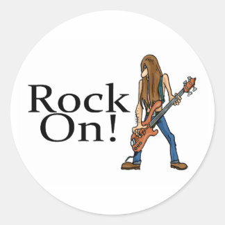 Rock On Classic Round Sticker