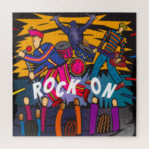 Rock On Colourful Band Concert  Jigsaw Puzzle