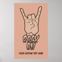 ROCK ON custom colour poster