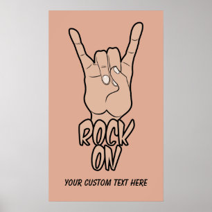 ROCK ON custom colour poster