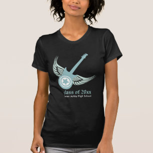 Rock on! Custom Guitar Graduation T-shirt (blue)