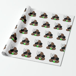 Rock On Emoji Poop Wrapping Paper