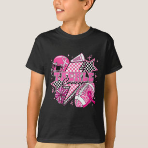 Rock On Halloween Chequered Pattern Skeleton Hand T-Shirt