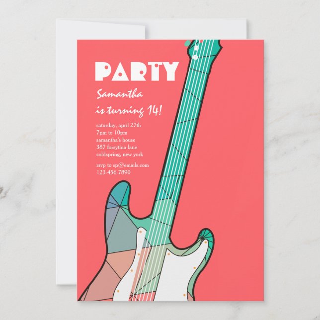 Rock On Invitation (Front)