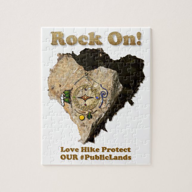 ROCK ON! Love Hike Protect Our Public Lands Jigsaw Puzzle (Vertical)