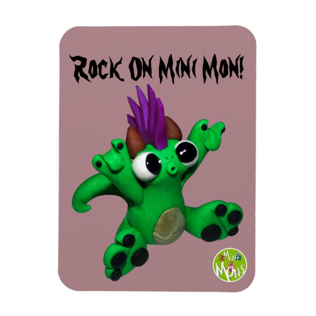 Rock On Mini Mon Magnet (Vertical)