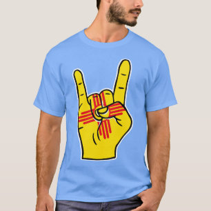 Rock On New Mexico New Mexico State Flag Rock Hand T-Shirt