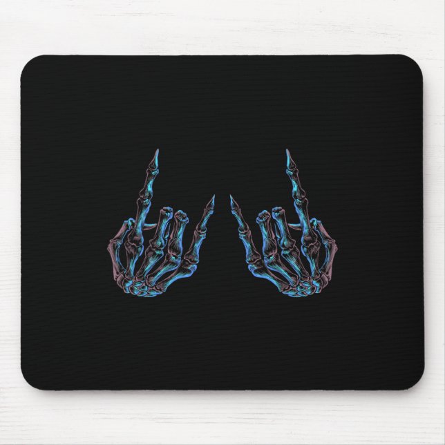 Rock On Rock Star Buddy Concert - Halloween Skelet Mouse Pad (Front)