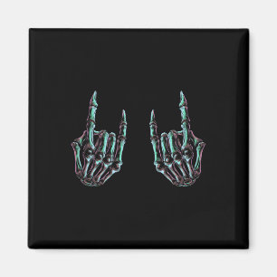 Rock On Rock Star Skeleton Hands - Concert Band Gr Magnet