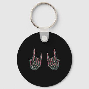 Rock On Rock Star Skeleton Hands - Concert Bynd Gr Key Ring