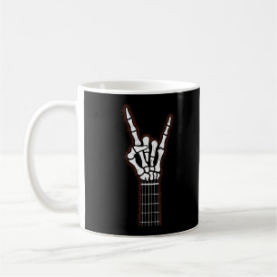 Rock On Skeleton Hand Guitar Gifts Coffee Mug