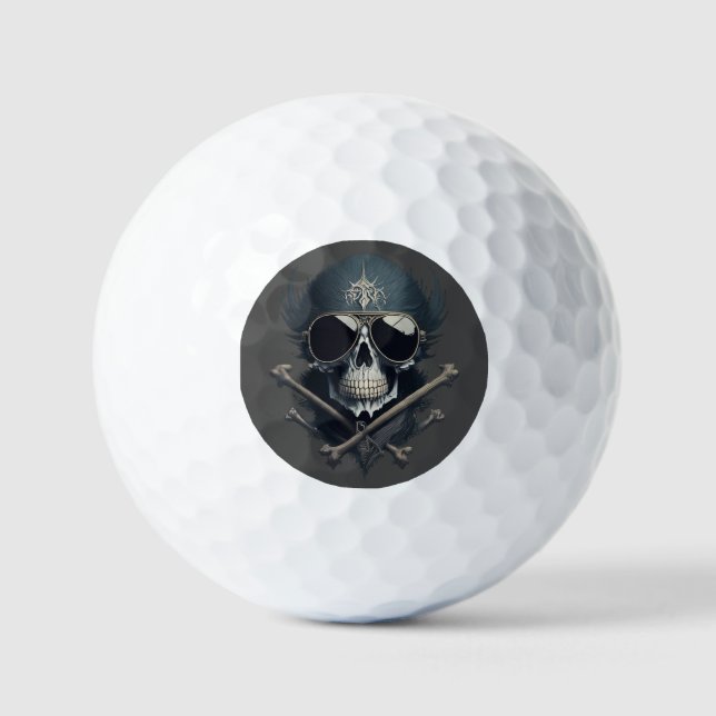Rock On Skull Tee Golf Balls (Front)
