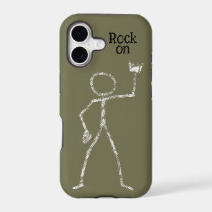 Rock On Stickman phone case band music chalk