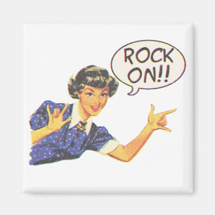 Rock On Vintage Magnet