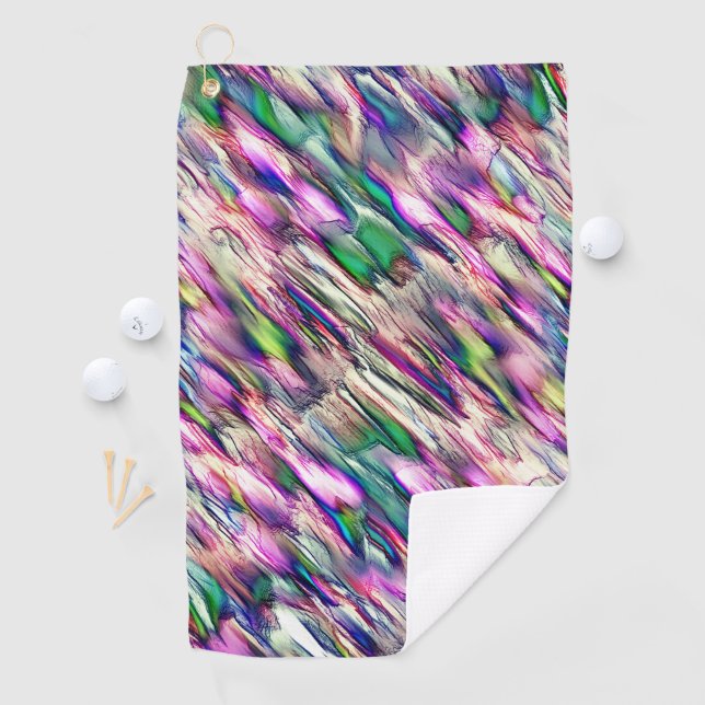 Rock or stalagmite with flashy coloured golf towel (InSitu)