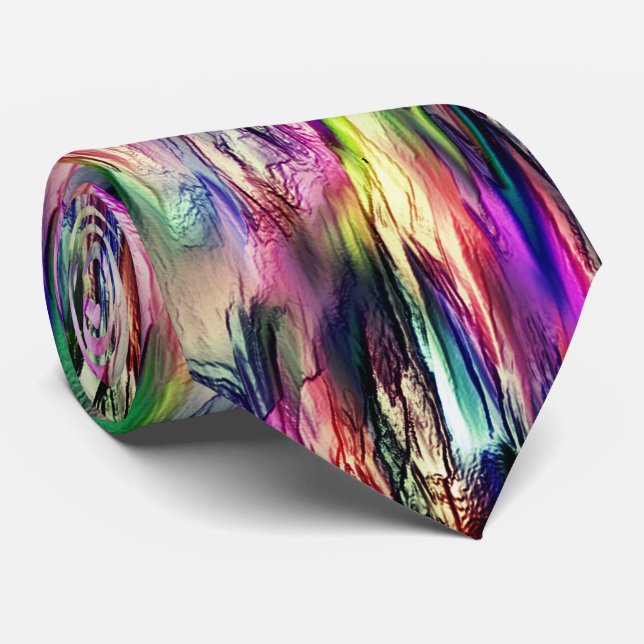 Rock or stalagmite with flashy coloured tie (Rolled)