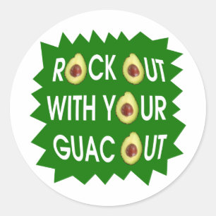 Rock Out With Your Guac Out Classic Round Sticker