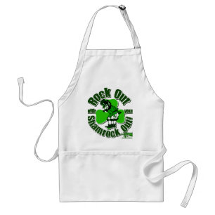 Rock Out With Your Shamrock Out! Standard Apron