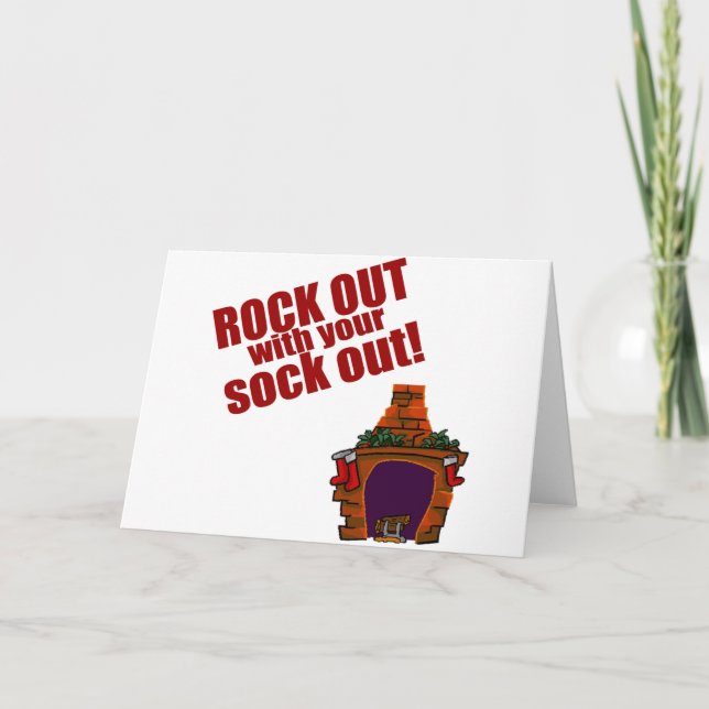 Rock Out With Your Sock Out! Holiday Card (Front)