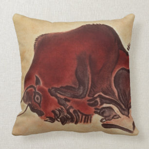 Rock painting of a bison, late Magdalenian Cushion