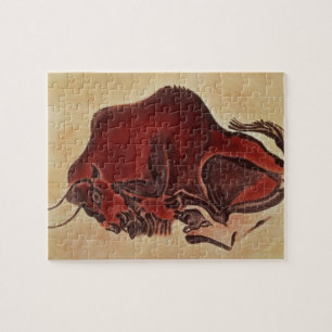Rock painting of a bison, late Magdalenian Jigsaw Puzzle